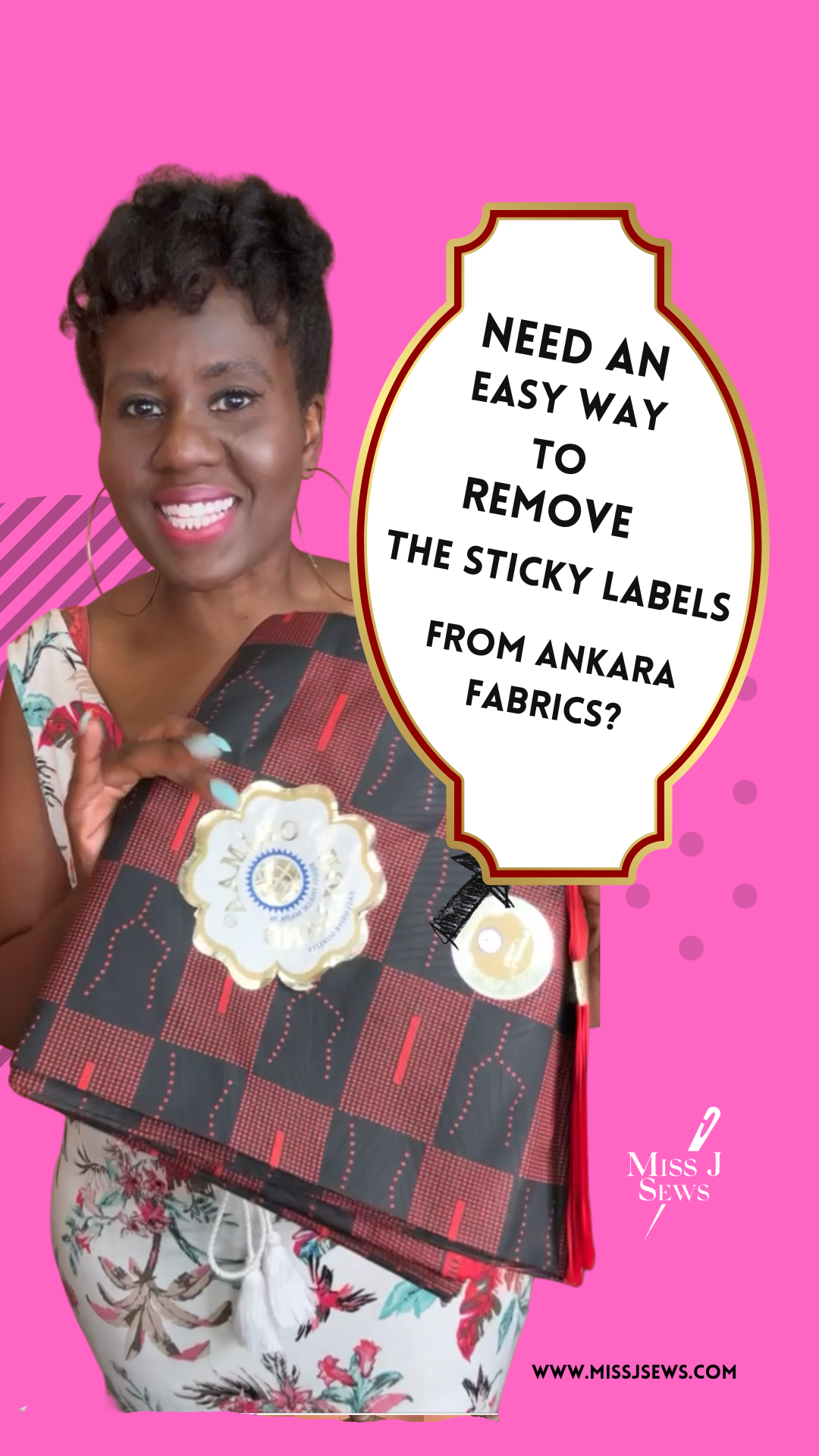 The Best Way to Remove Sticky Labels from African Wax Print Fabric (Ankara)